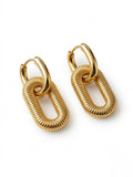 Aretes eslabón dorados