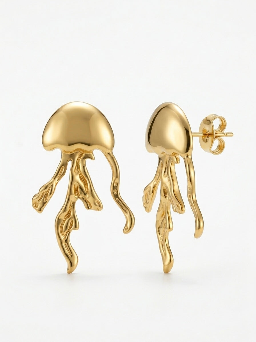 Aretes de medusas doradas 🪼