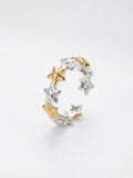 Anillo estrellas bicolor