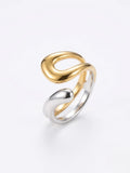 Anillo abstracto bicolor